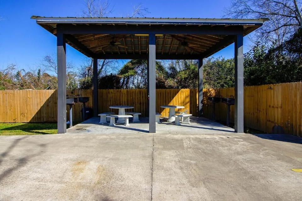 Enjoy casual meals outside with shaded tables and fresh air.