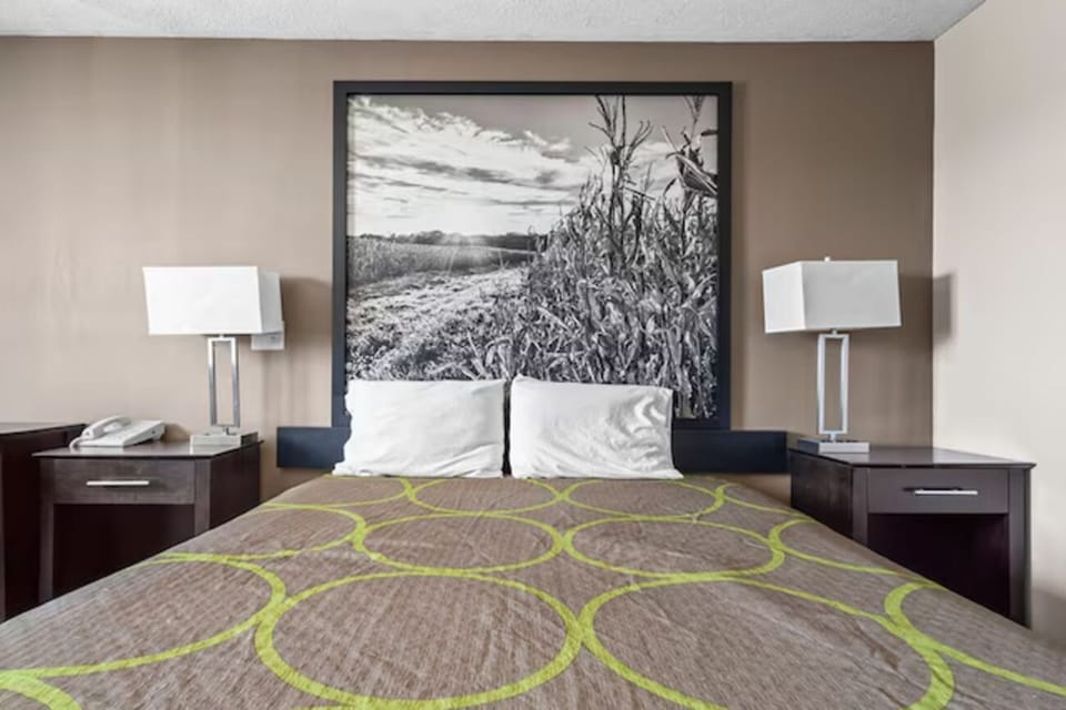 Bedroom. Interior and views may vary based on location and availability