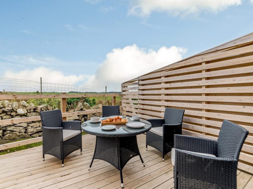Enjoy a coffee on your private deck with lovely rural views