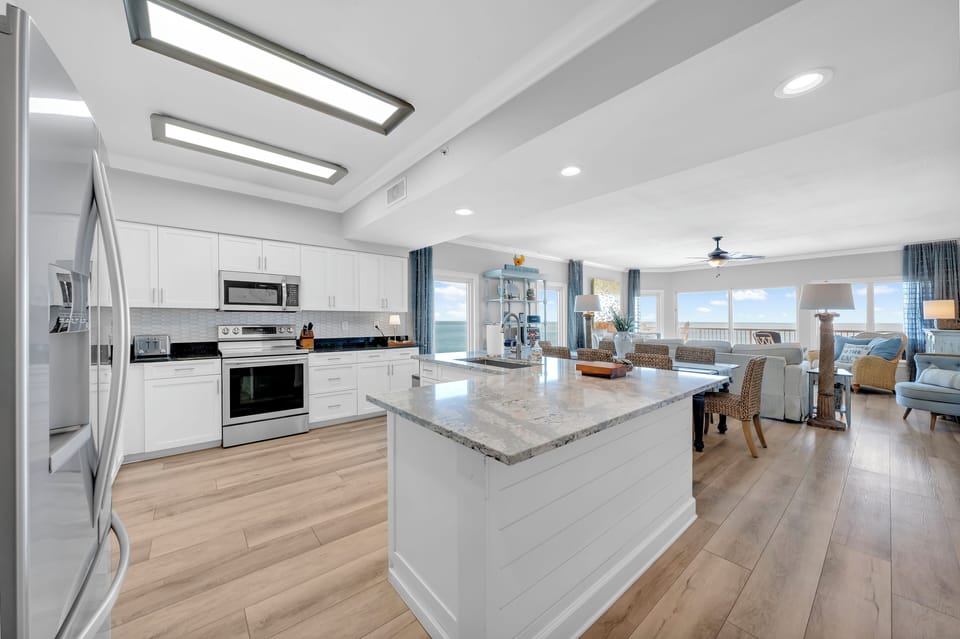 Having windows on the East side makes the space feel even larger