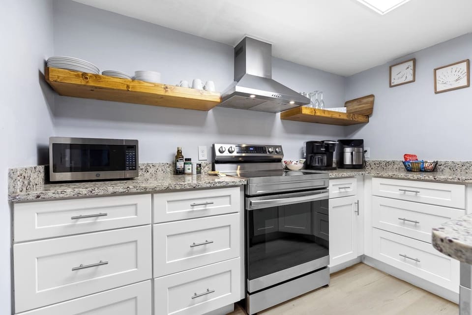 Cook comfortably with everything set up for simple meals or relaxed family dinners.