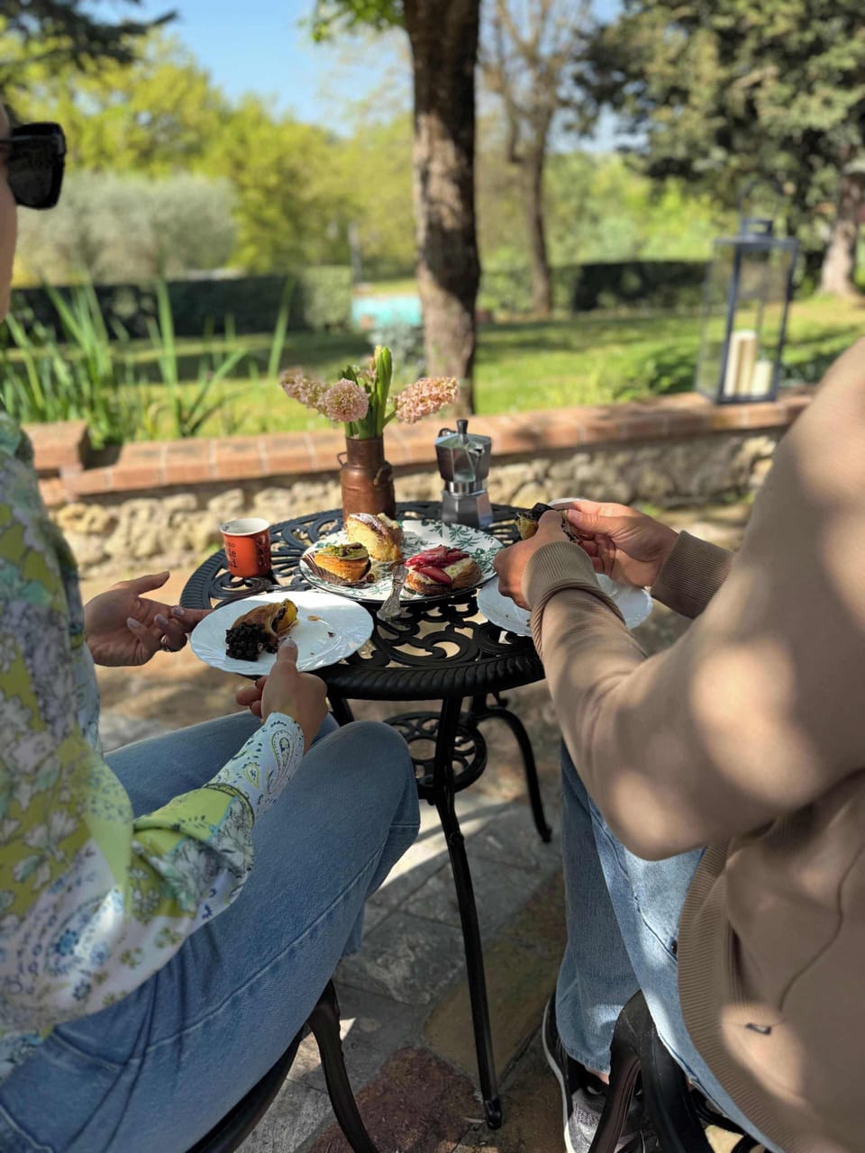 Breakfast outdoors