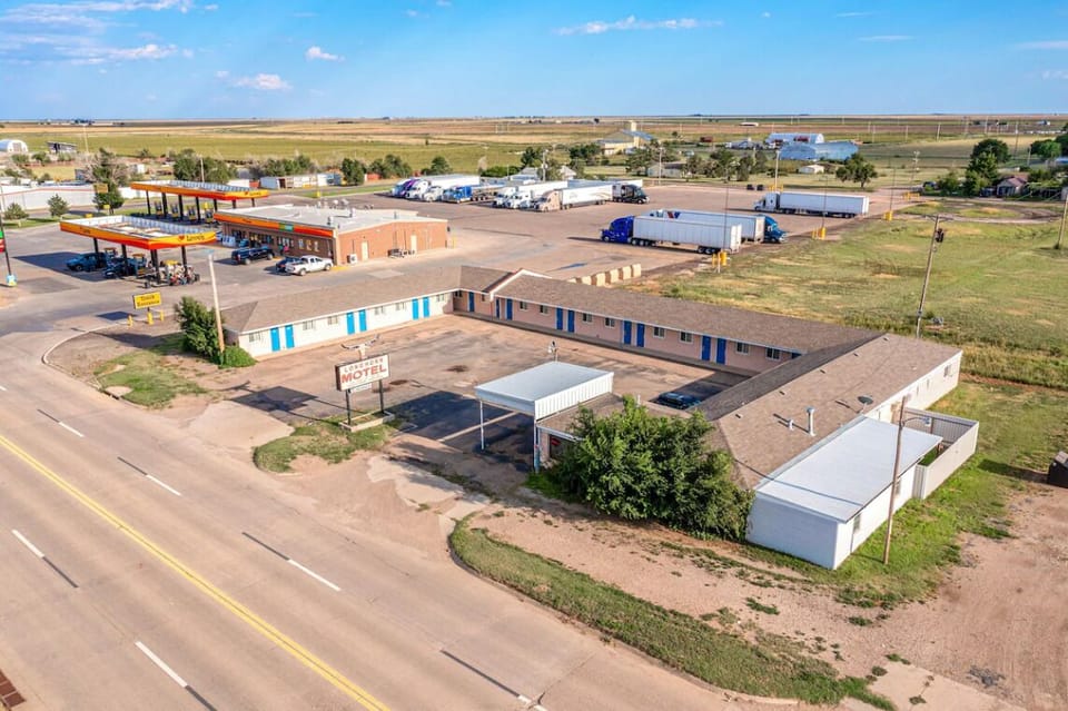 Aerial view of the property