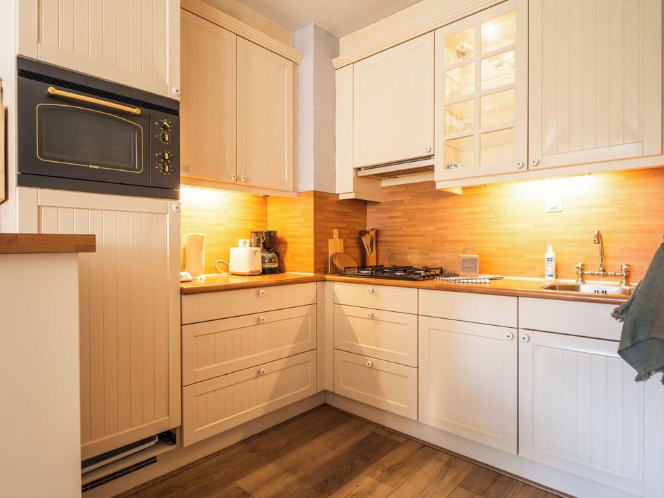 Kitchen, Kitchen Appliance, Cabinetry, Countertop, Furniture, Interior Design, Major Appliance, Flooring, Wood, Cupboard