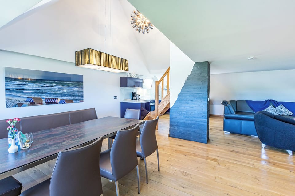 Modern Living Space with Dining Table and Sofa