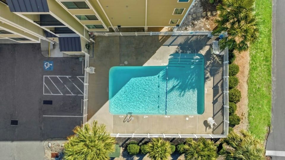 Take a cool dip in the sparkling pool.