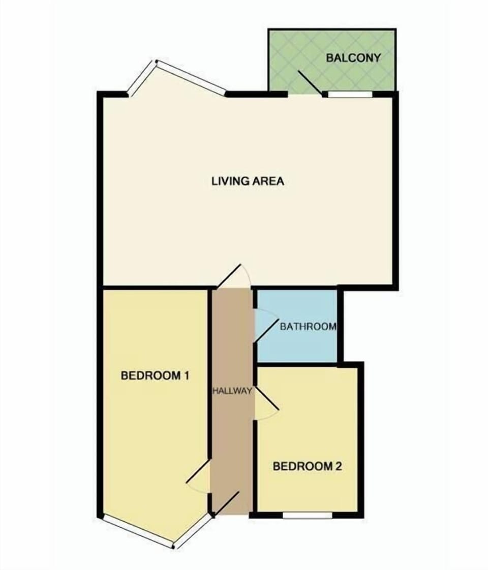 Within walled town and close to beach