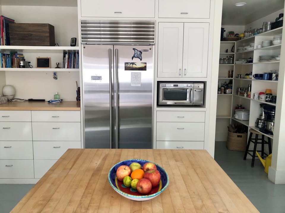 butcher block and pantry