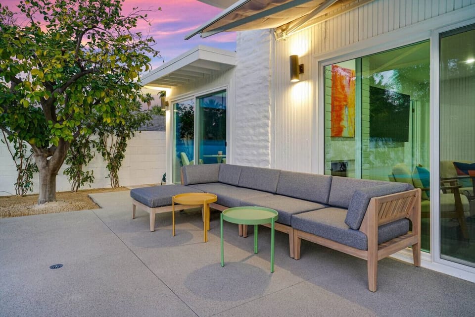 Outdoor seating perfect for desert evenings