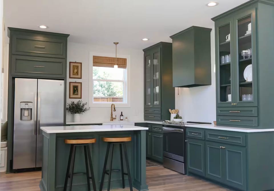 Kitchen: Fuel up for Waco adventures in this gourmet chef’s kitchen, fully stocked with essentials 