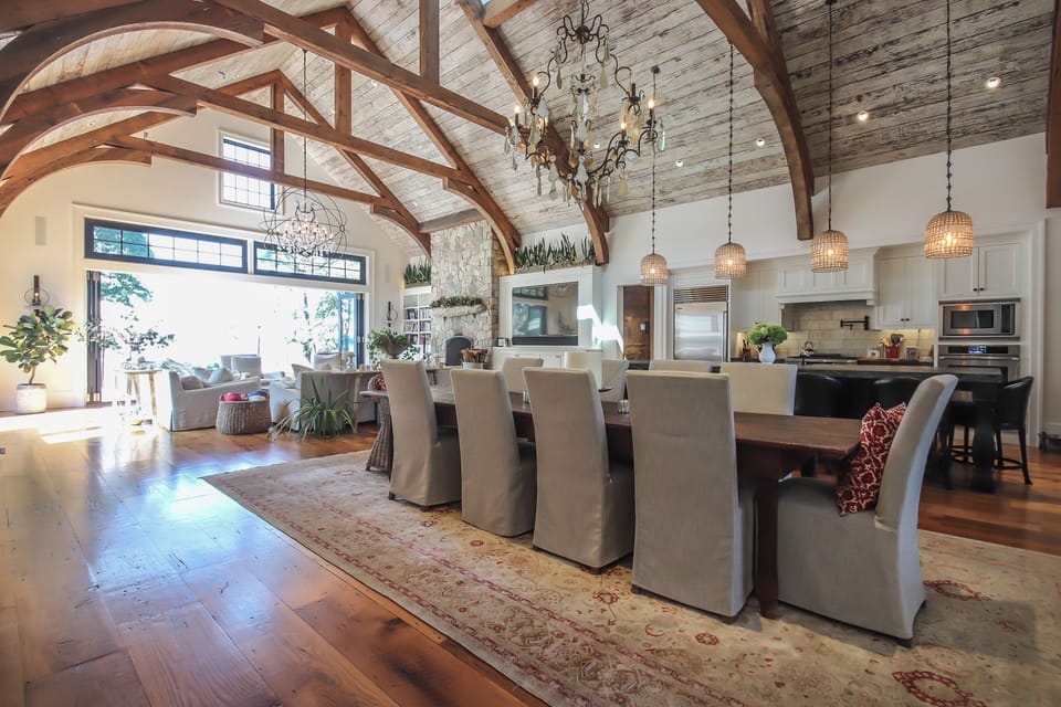 Amazing Open Concept Dining-Kitchen and Living Room