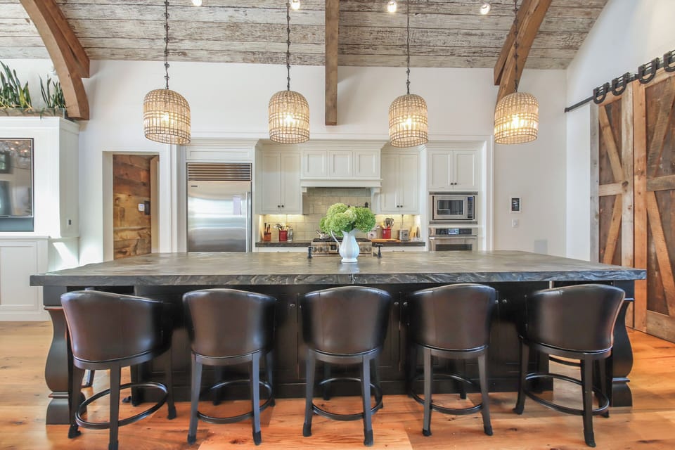 Gourmet Kitchen With Top End Appliances and Large Island