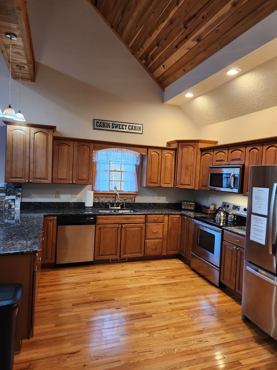 Well-equipped kitchen with dishwasher for easy clean up.