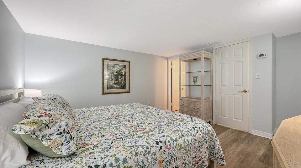 Cozy bedroom retreat with soft lighting and serene decor