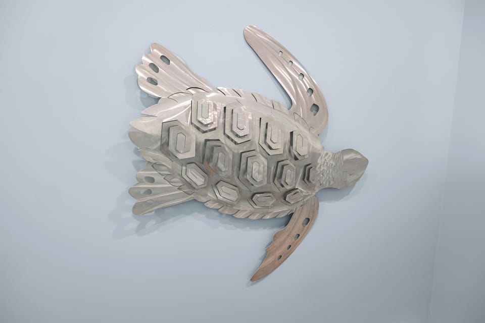 Turtle sculpture. 