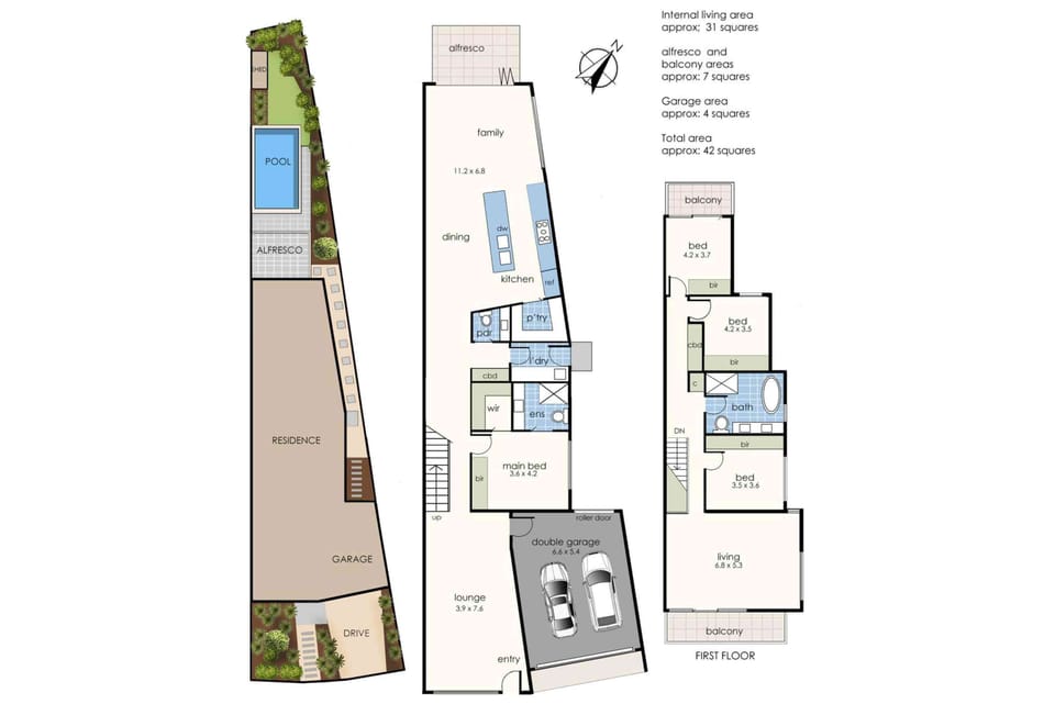The layout of the home, so you can decide which room you'll be sleeping in!