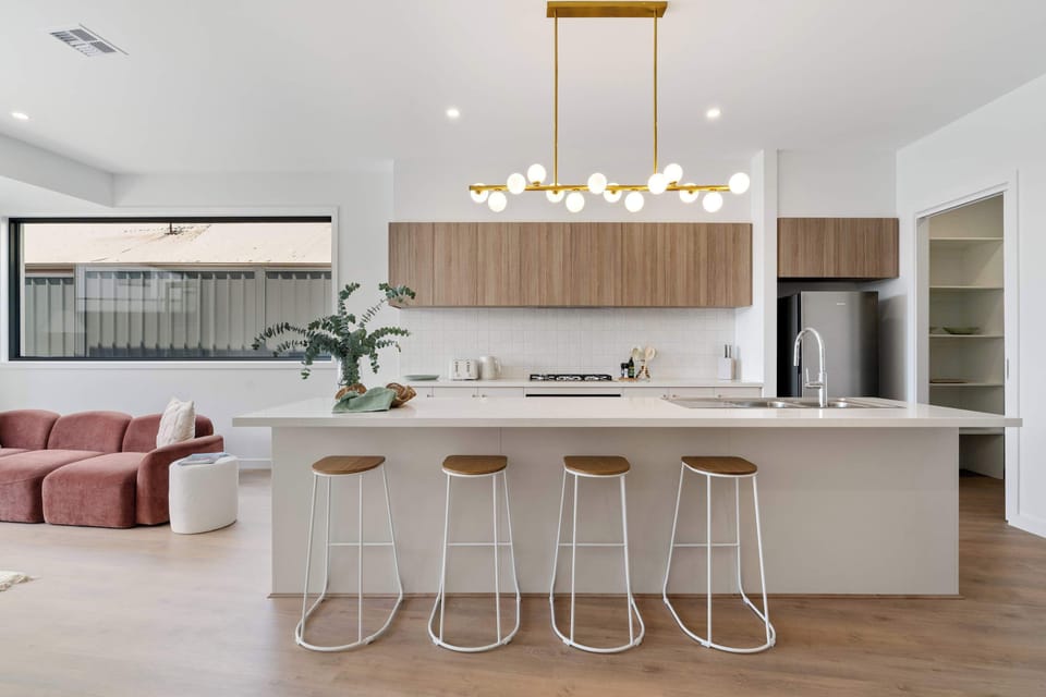 Enjoy entertaining for those long lunches or special dinners with a brand new designer kitchen with stone benchtops and island