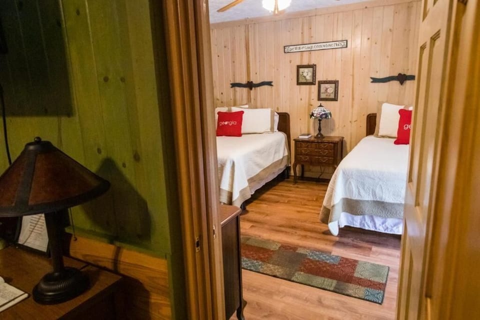 View of The Dogwood Room through the connecting doors (If you choose both Rooms) from the adjoining Mountain Lodge Room.