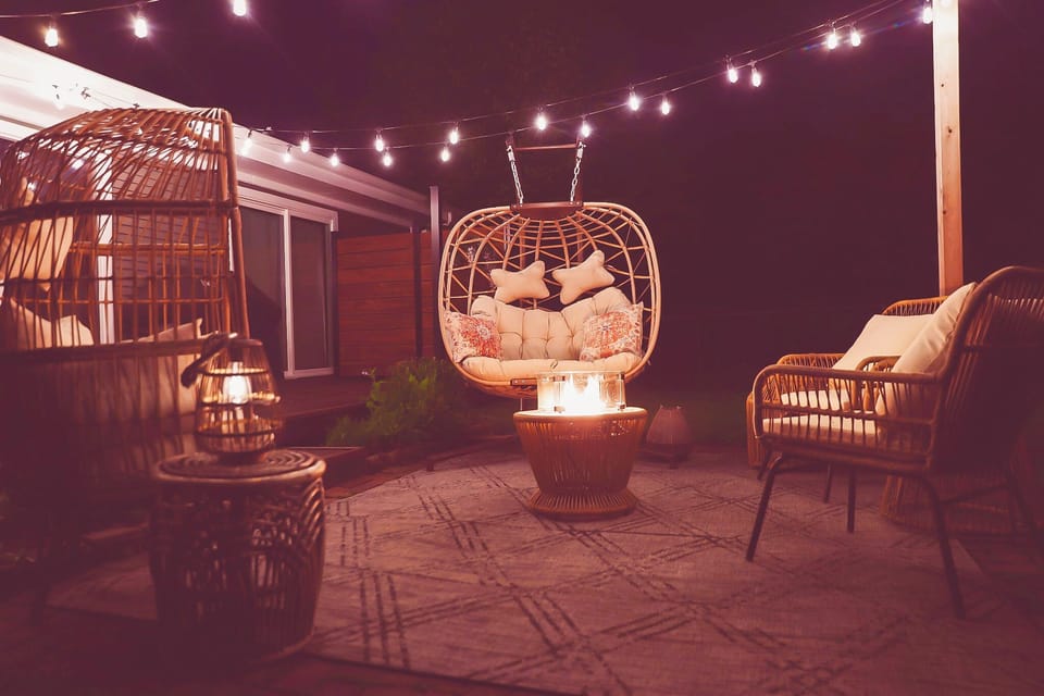 The fire pit... where someone always takes their "fire-poker" role too seriously