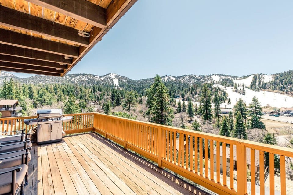Large decks with propane BBQ and views of Bear mountain