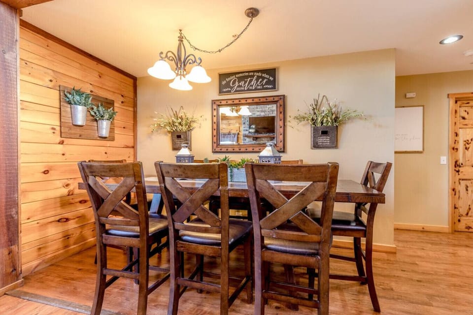 Dining room upstairs with room for 8