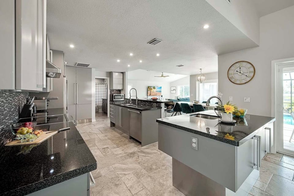 Large Kitchen with Two Islands for Entertaining