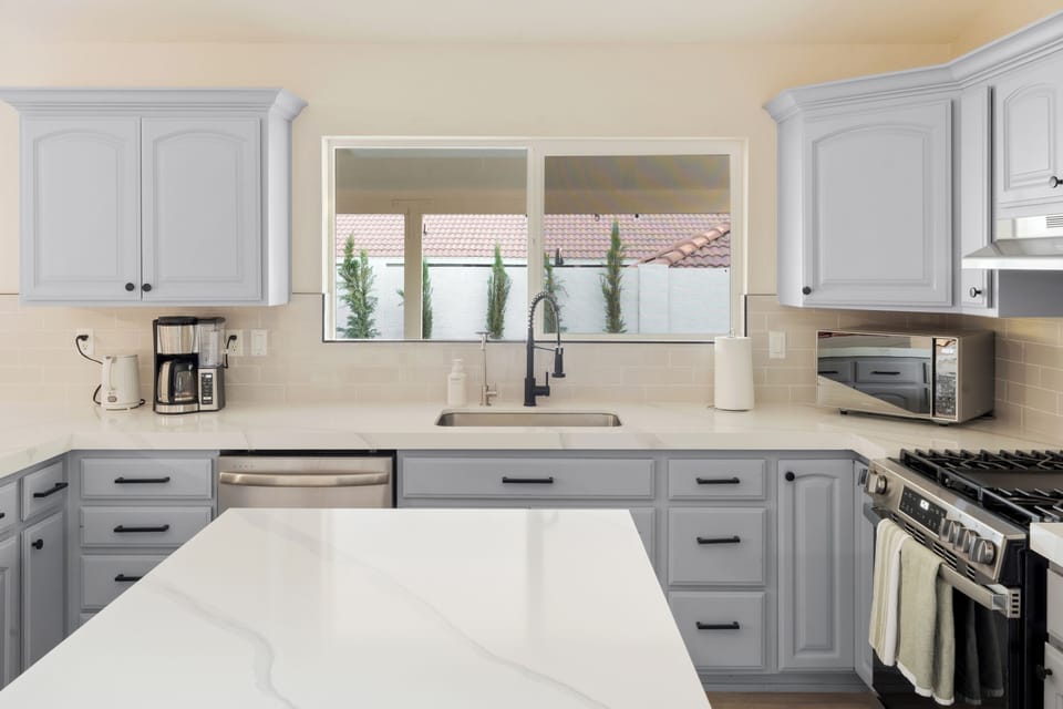 Premium fixtures and ample counter space — cooking here is a pleasure