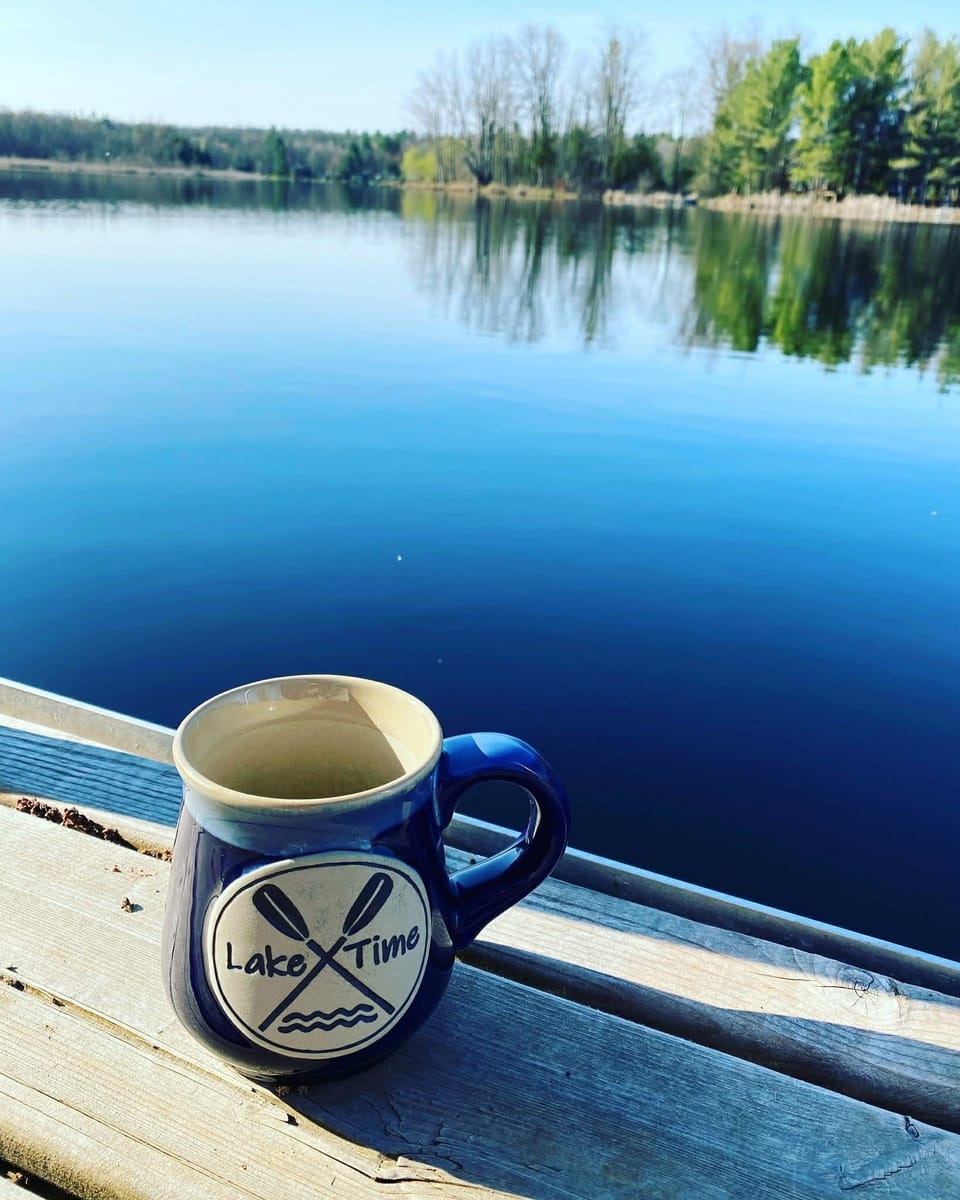 Morning coffe on the dock