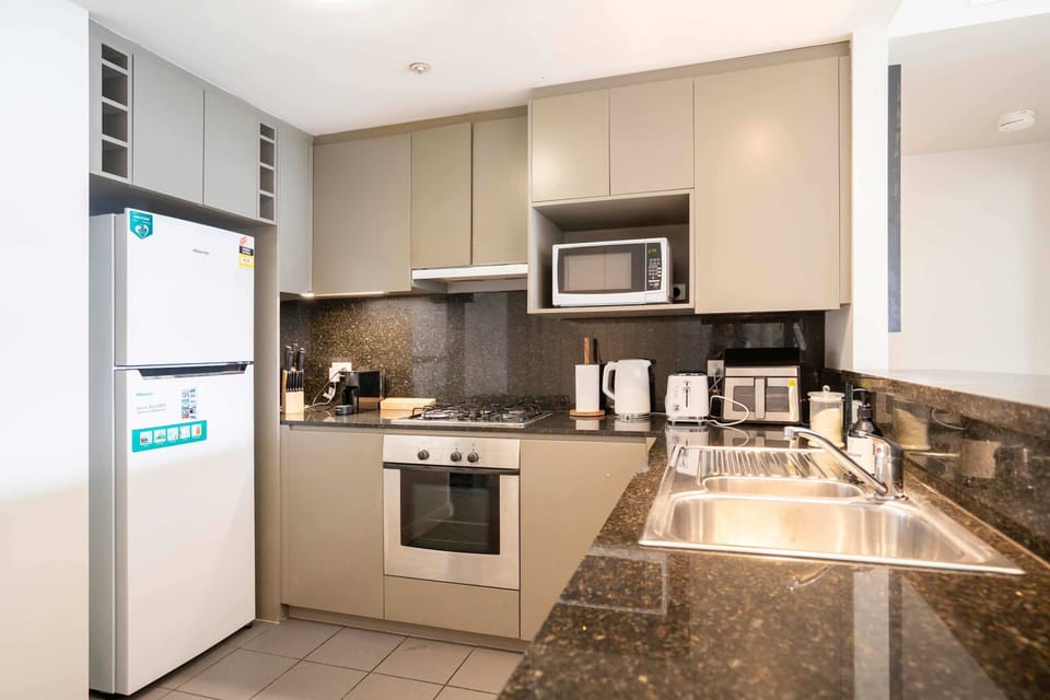 Fully equipped open kitchen