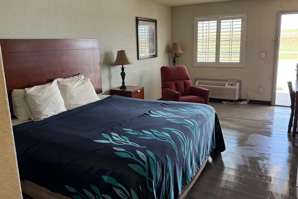 Wake up to bright daylight in a spacious, airy room.