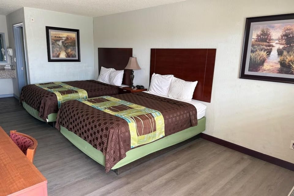 Spread out with two comfortable beds for easy group stays.
