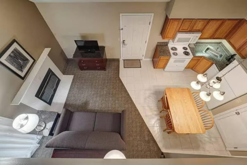 Picture easy mornings with an open kitchen and lounge.
