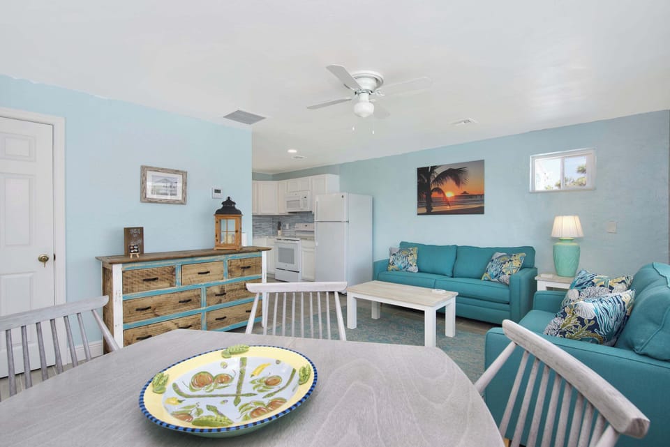 Dining living kitchen open concept