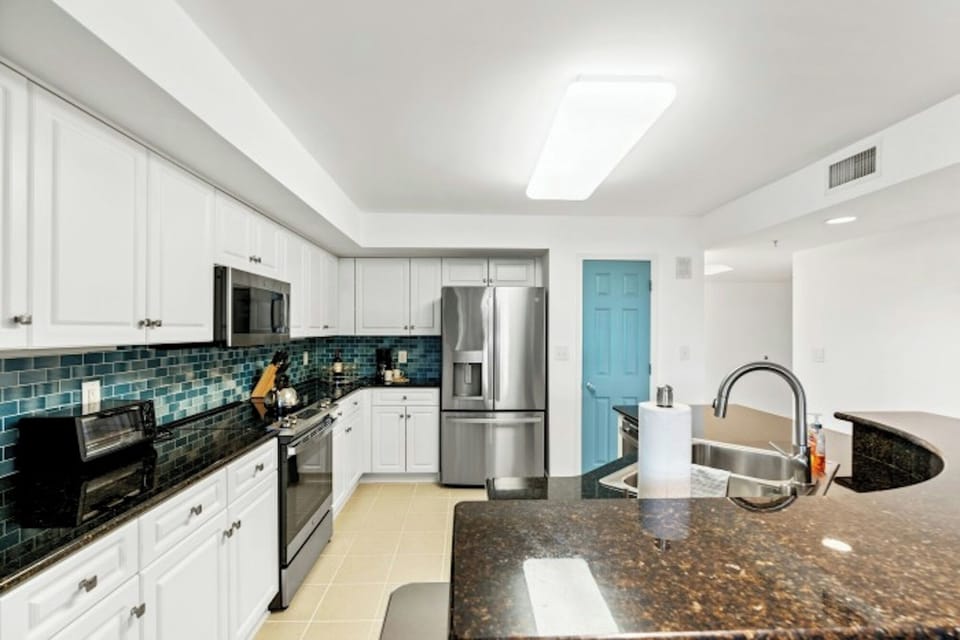 A chef's dream kitchen, fully stocked and loaded.