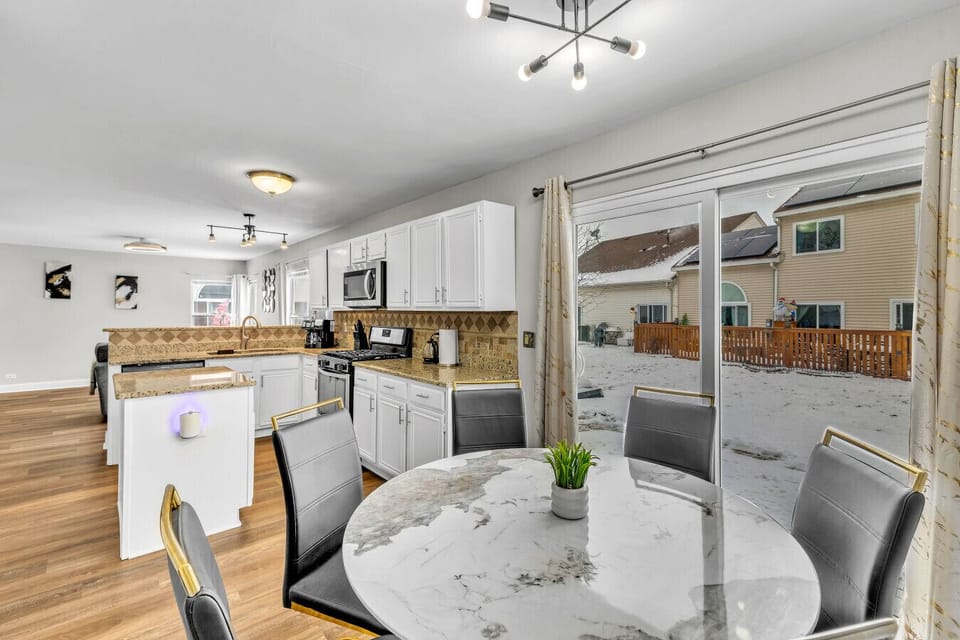 Thoughtfully designed kitchen and dining area for convenience