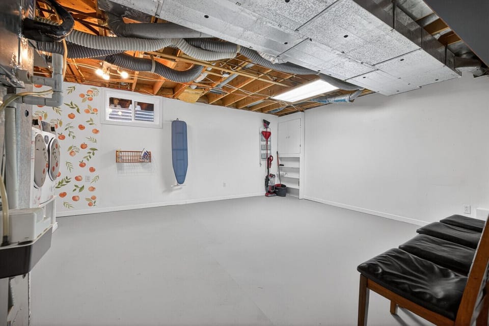 Basement with landry room