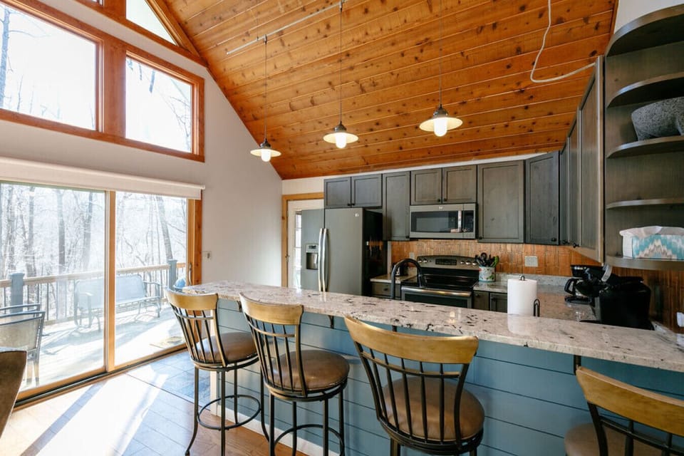 Bar top seating area