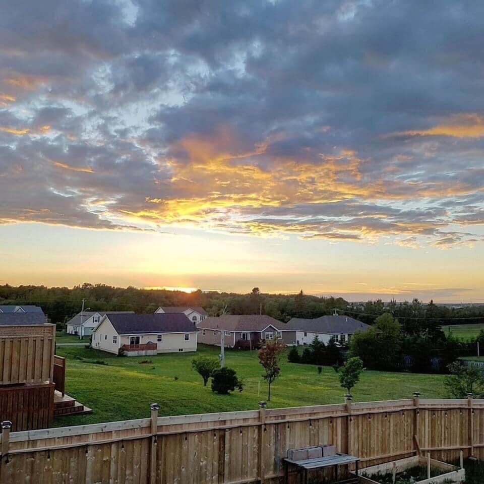 sunset from the back deck