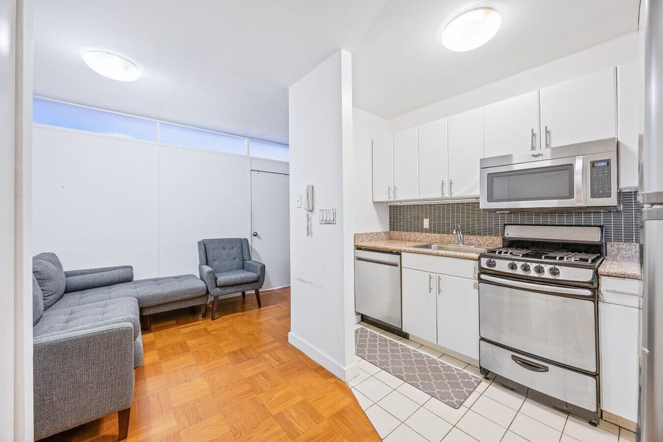 Open Layout | Compact Kitchen | Stainless Steel Appliances