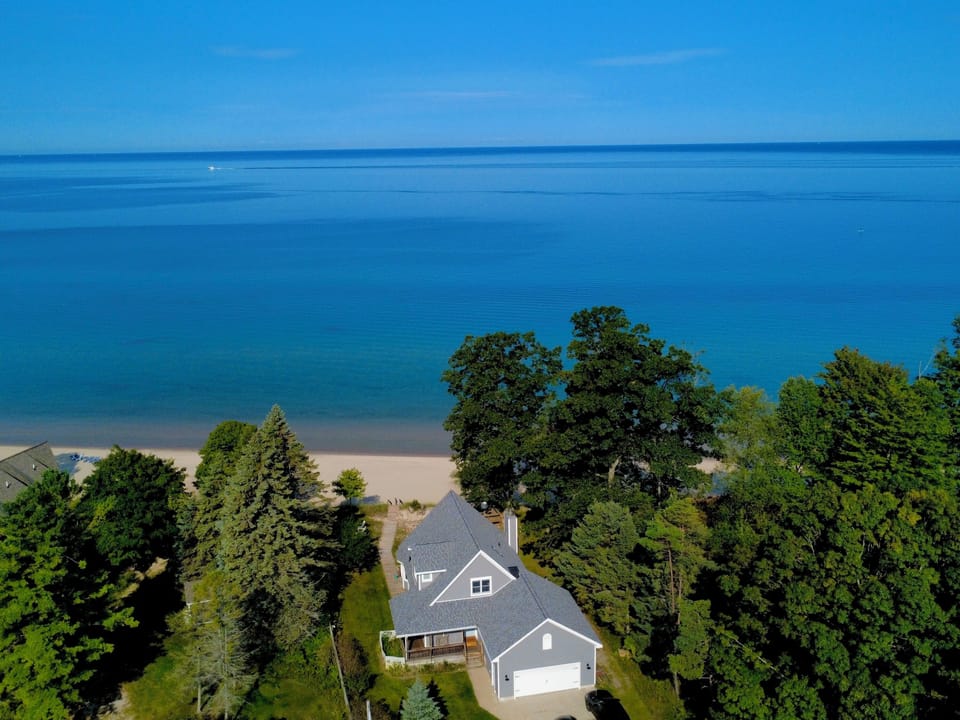 Front of home and the beach