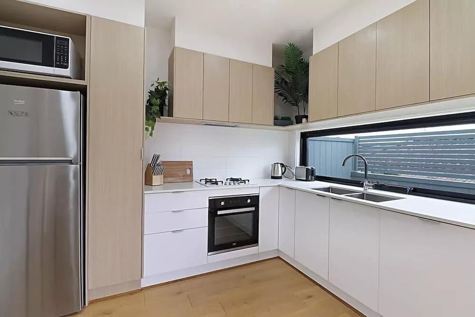 Fully-equipped and modern kitchen with all the appliances you need to get you started