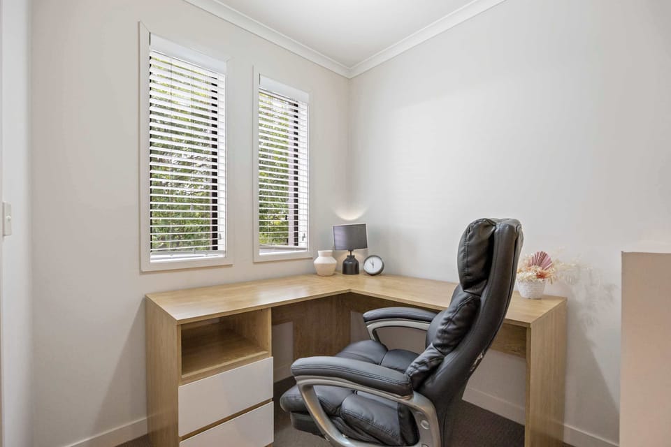 Study nook with desk and chair