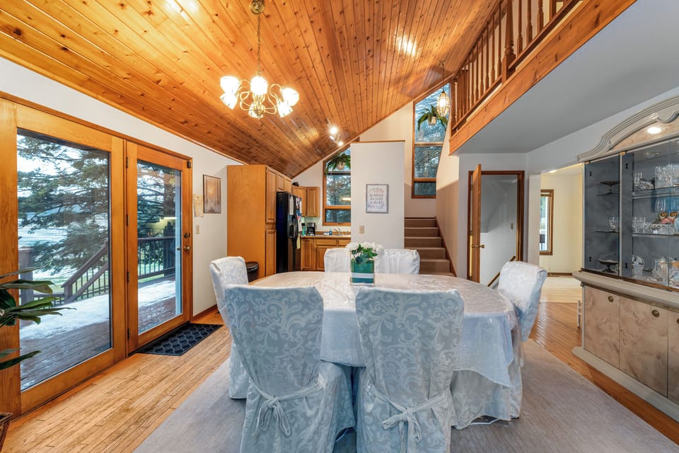 Dining table and kitchen. | Main Level
