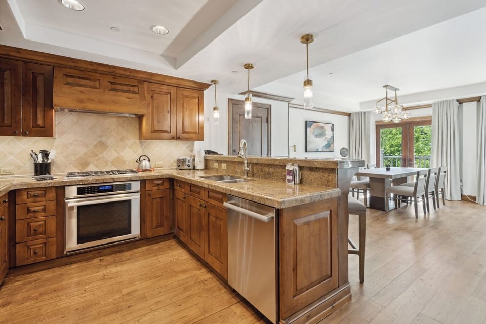 Aspen Mountain Residence - Kitchen and Living Room