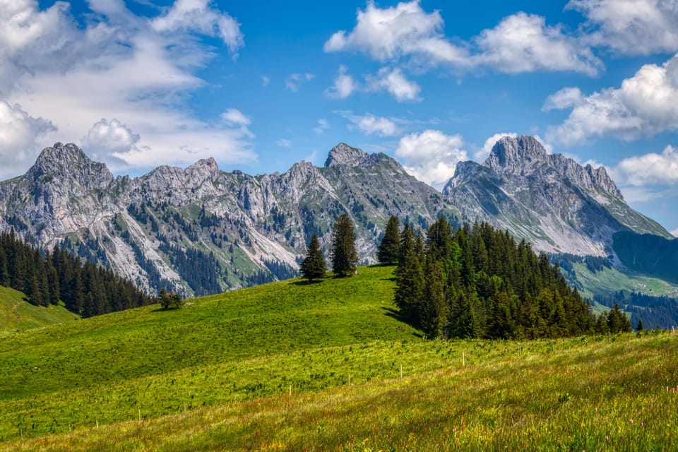The Swiss Alps near Les Mosses