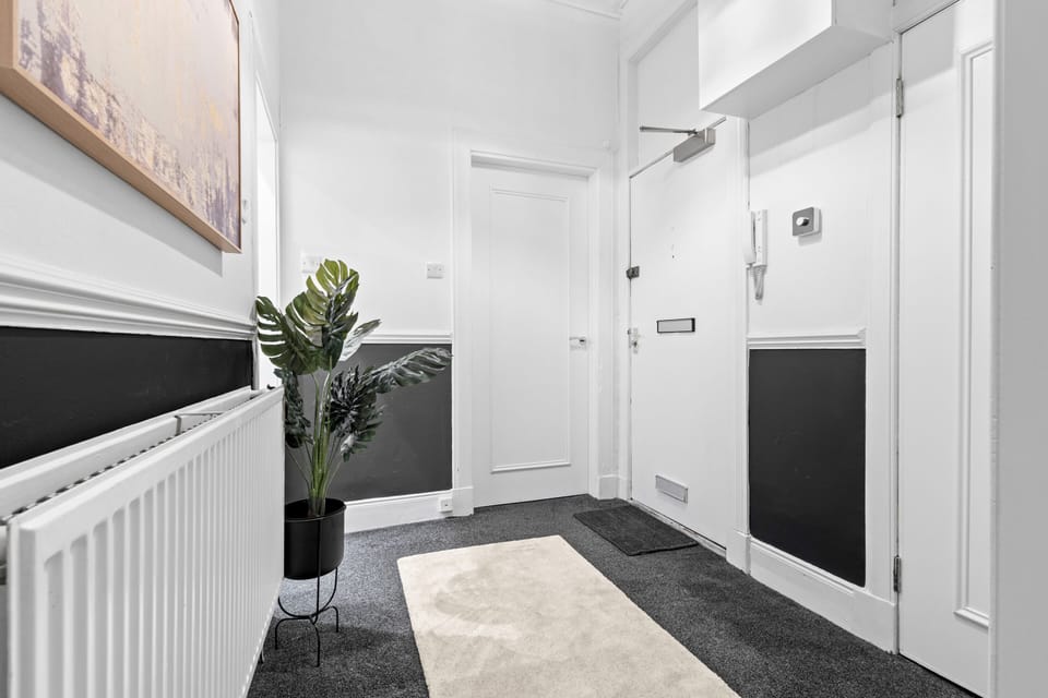 Beautiful, freshly painted hallway