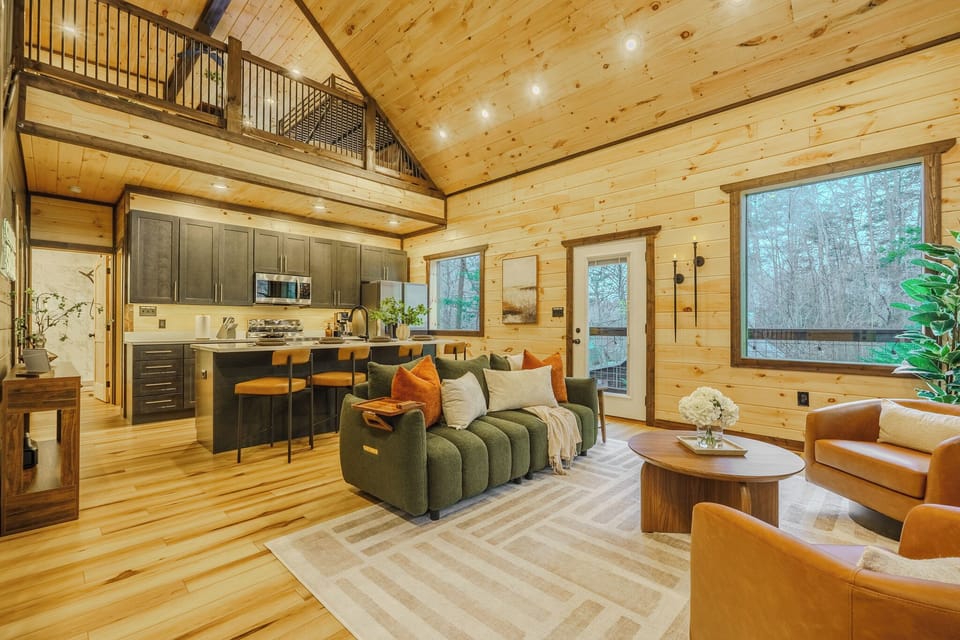 Bright, open space for cooking, relaxing, and gathering