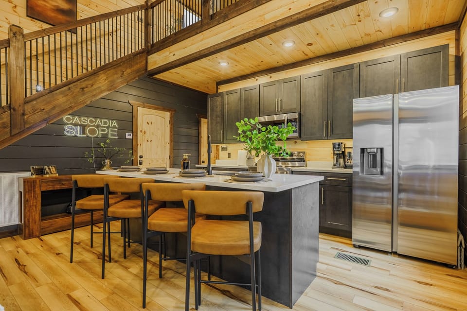Fully equipped kitchen for easy family meals, movie nights, and relaxed mornings together