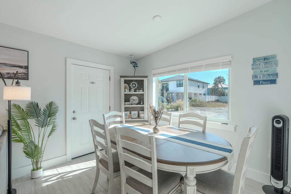 Spacious dining area.