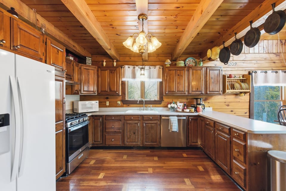 Warm and fully stocked kitchen